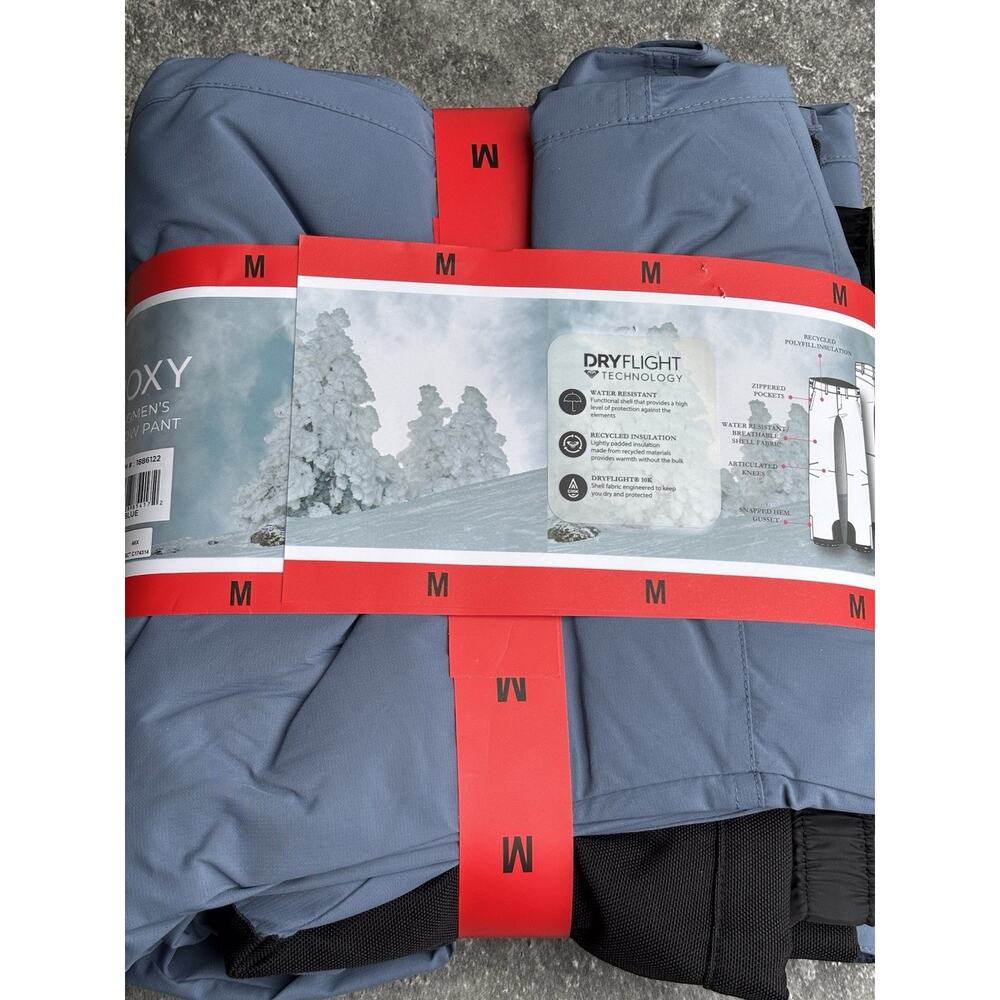 Roxy Women's DryFlight Technology Snow Pants, Blue, Size M - Picture 7 of 8